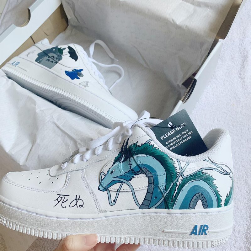 Haku x Totoro Air Force 1 Custom - Ghibli - Image 2