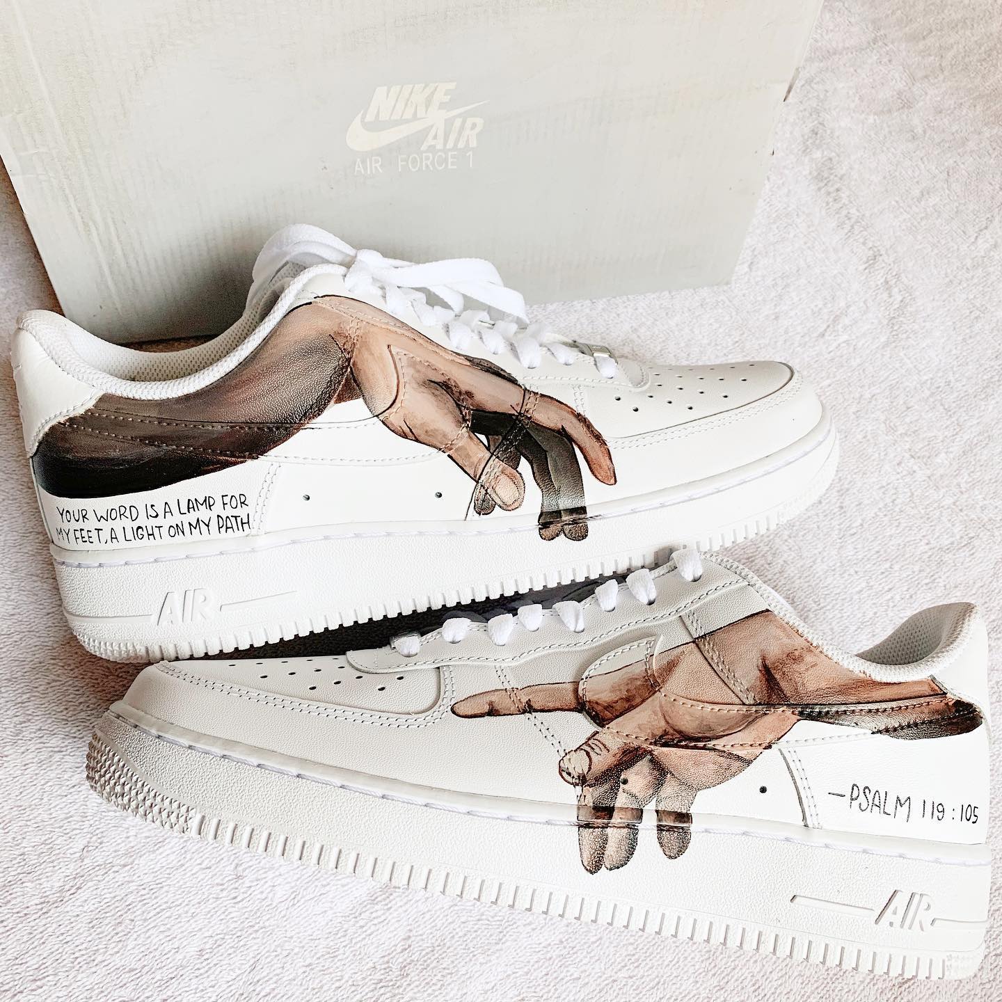 Hands of God and Adam Air Force 1 Custom