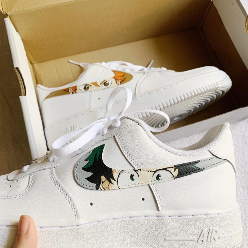 Hinata Shoyo x Midoriya Izuku Air Force 1 Custom - Haikyuu x My Hero Academia - Image 3