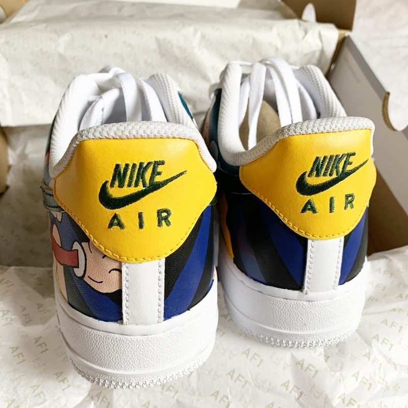 Popeye x Olive x Sweet Pea Air Force 1 Custom - Popeye the Sailor - Image 3