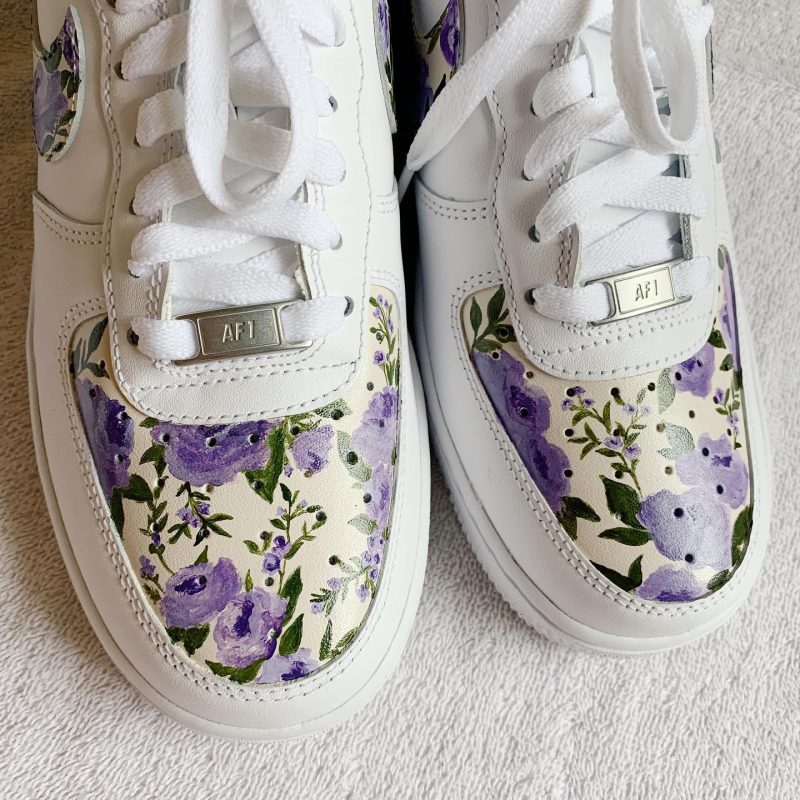 Purple Floral Air Force 1 Custom - Image 2