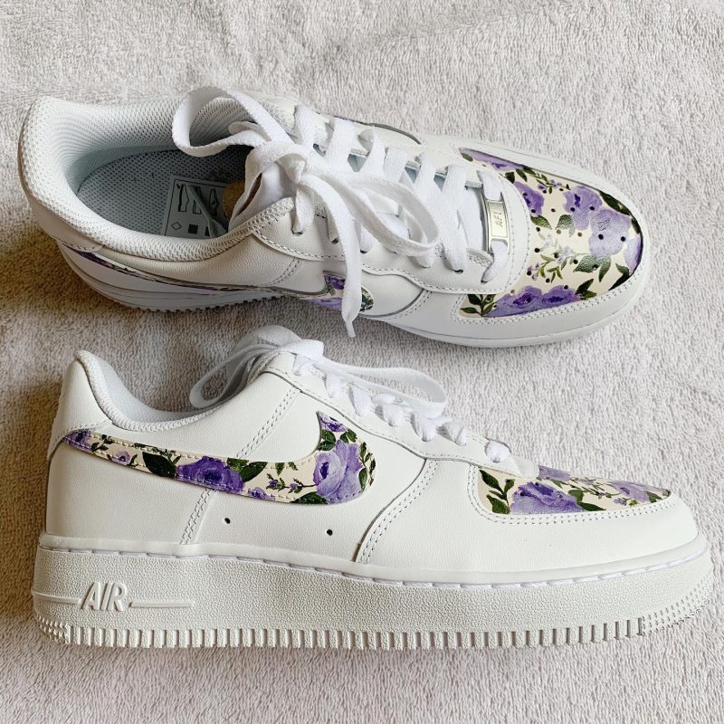Purple Floral Air Force 1 Custom - Image 4
