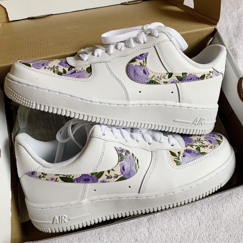 Purple Floral Air Force 1 Custom