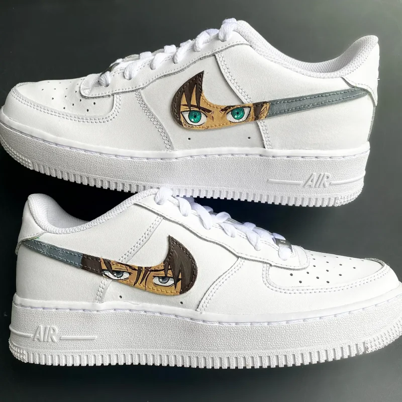 Attack on Titan - Eren Anime Eyes Air Force 1 Custom