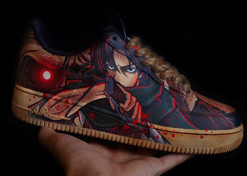 Attack on Titan - Eren x Levi Air Force 1 Custom - Image 4