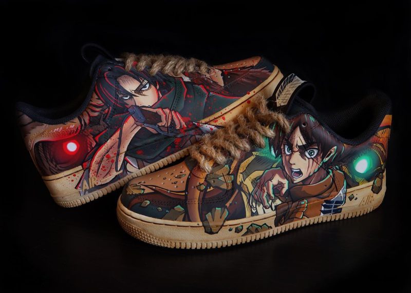 Attack on Titan - Eren x Levi Air Force 1 Custom