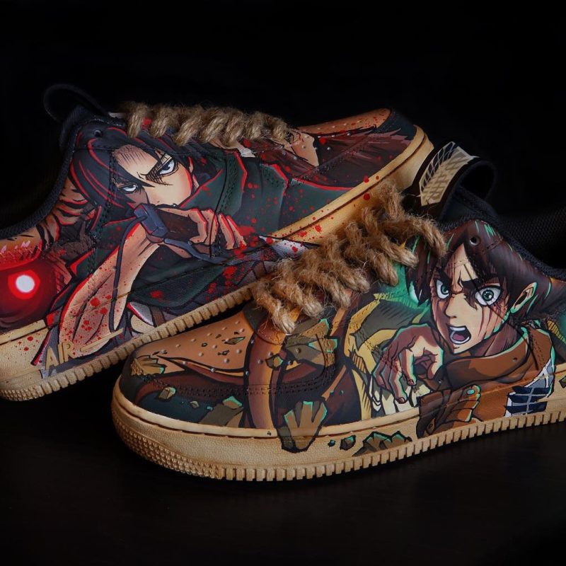 Attack on Titan - Eren x Levi Air Force 1 Custom