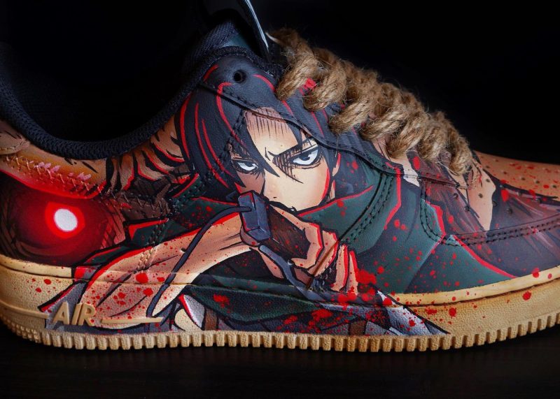 Attack on Titan - Eren x Levi Air Force 1 Custom - Image 9
