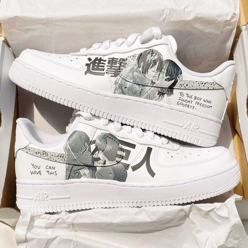 Attack on Titan - Eren x Mikasa Air Force 1 Custom