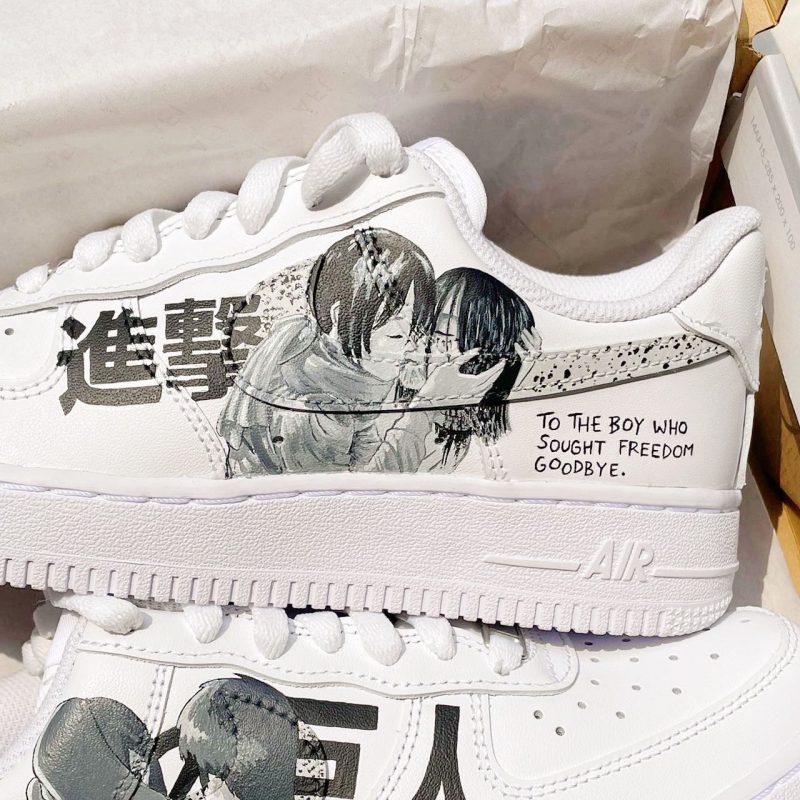 Attack on Titan - Eren x Mikasa Air Force 1 Custom - Image 2