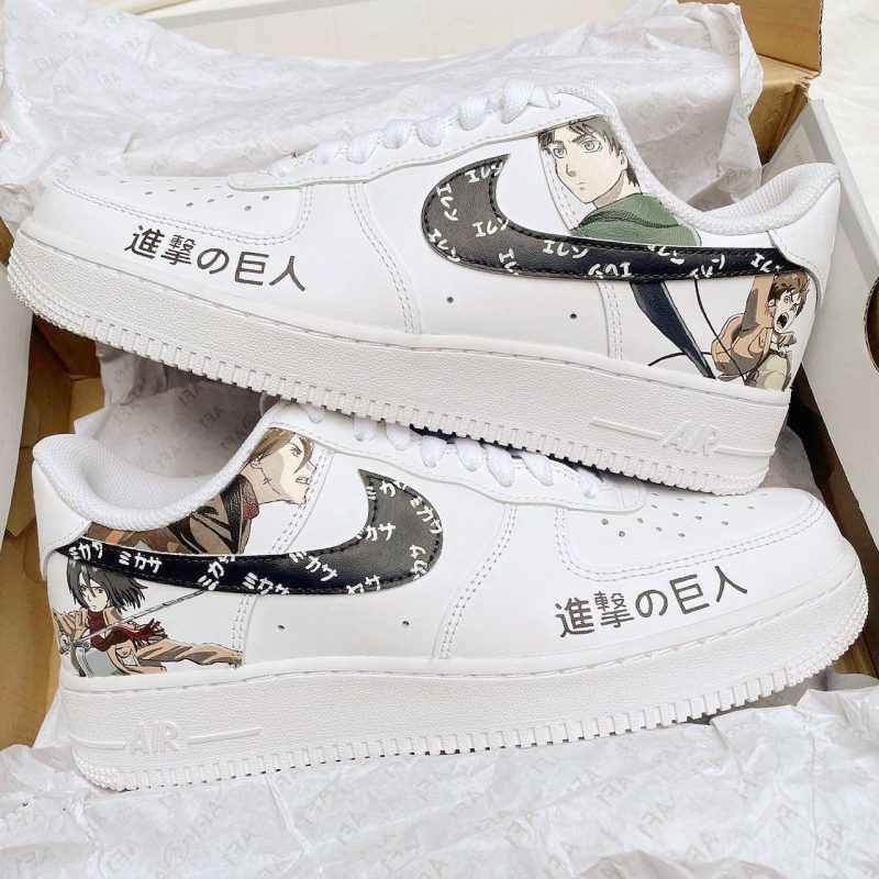 Attack on Titan - Eren x Mikasa Air Force 1 Custom