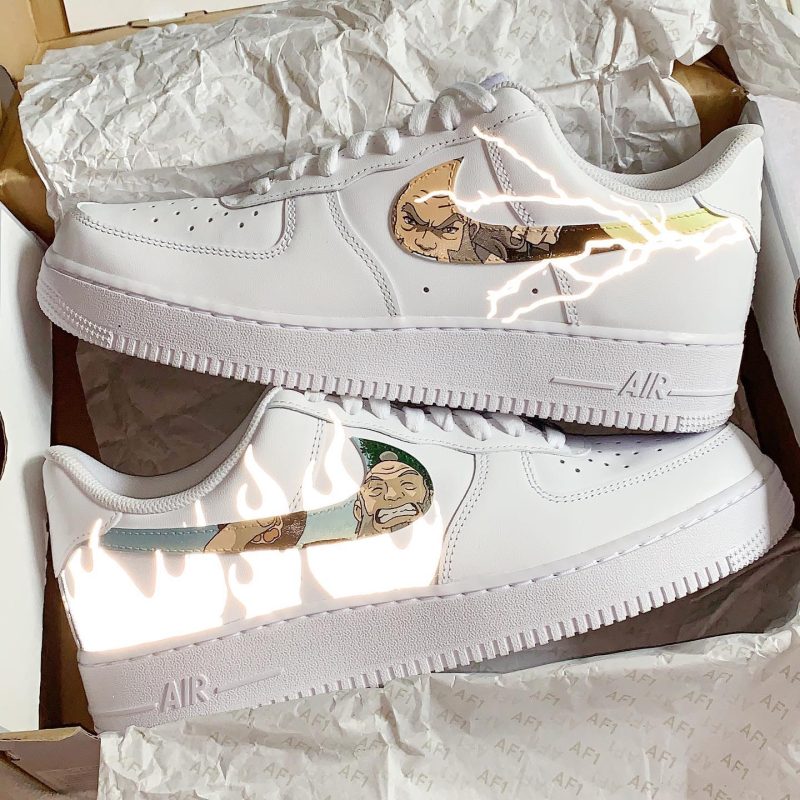 Avatar The Last Airbender Reflective Air Force 1 Custom