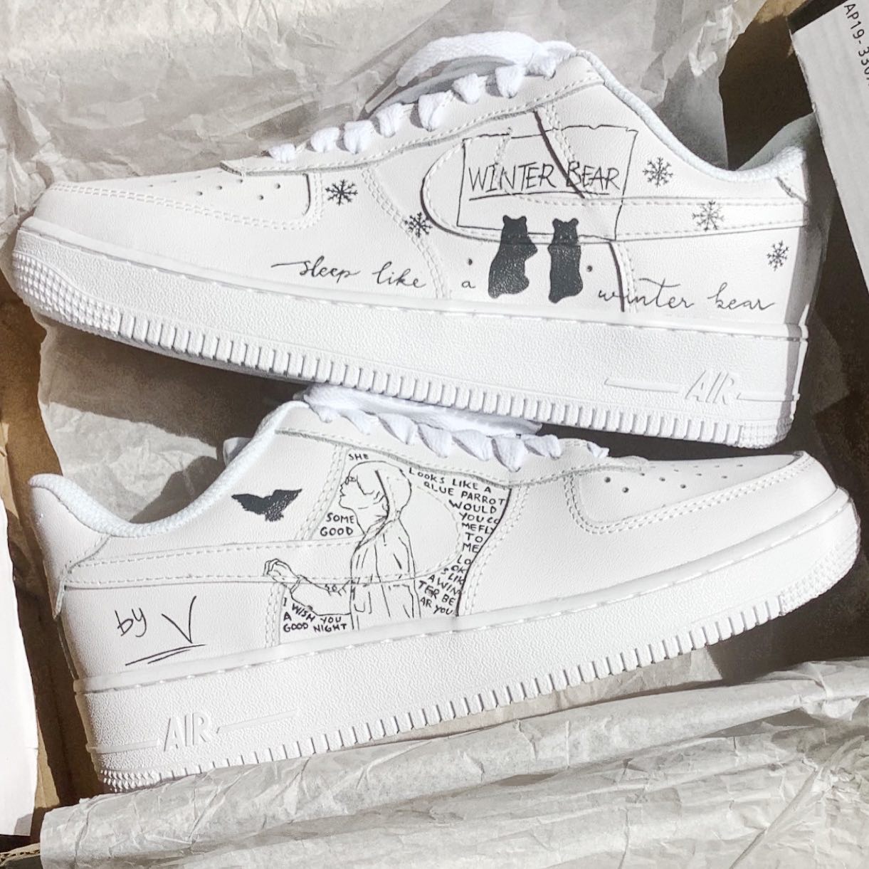 BTS V Air Force 1 Custom