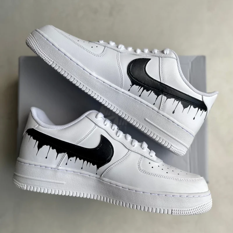 Black Drip Air Force 1 Custom
