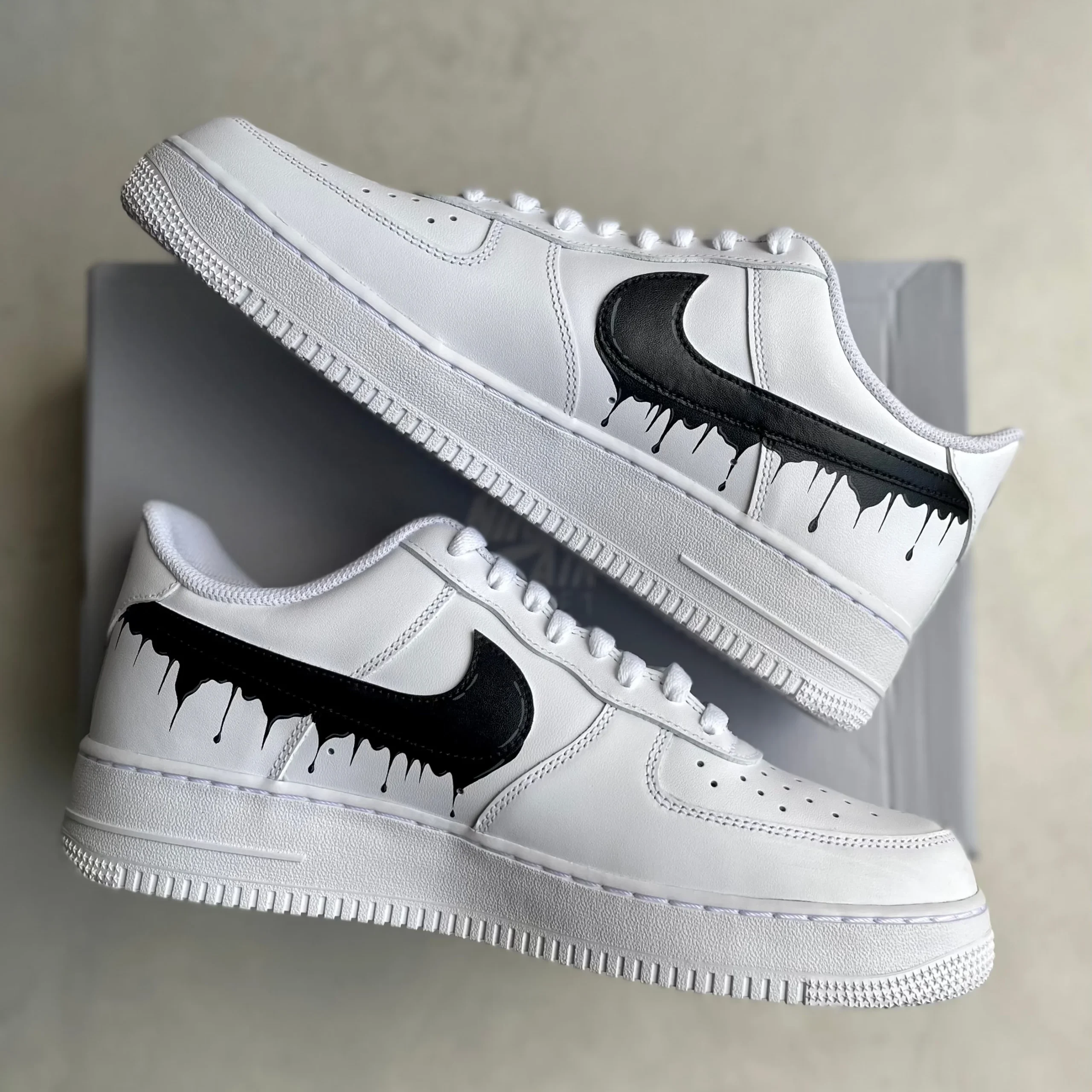 Black Drip Air Force 1 Custom