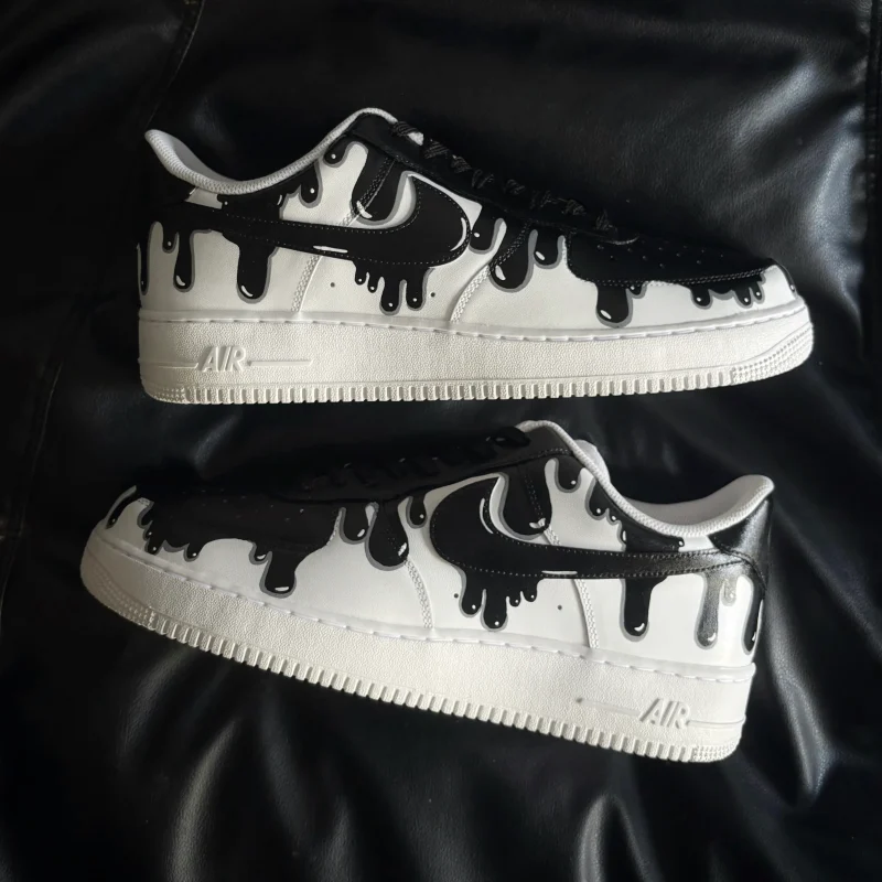 Black Drip Air Force 1 Custom