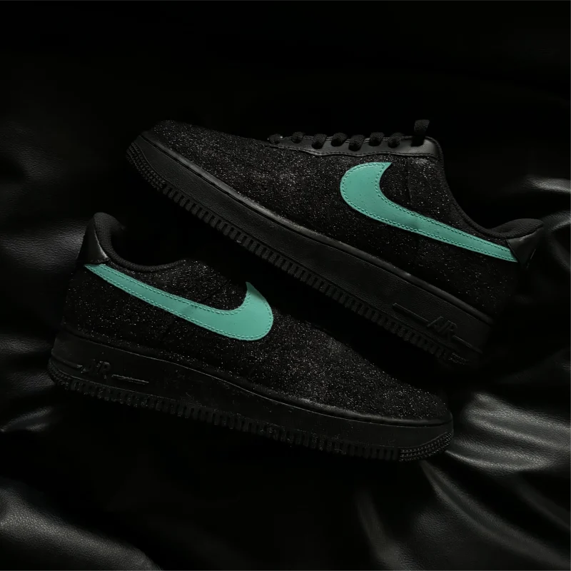 Black Shimmer Air Force 1 Custom - Image 3