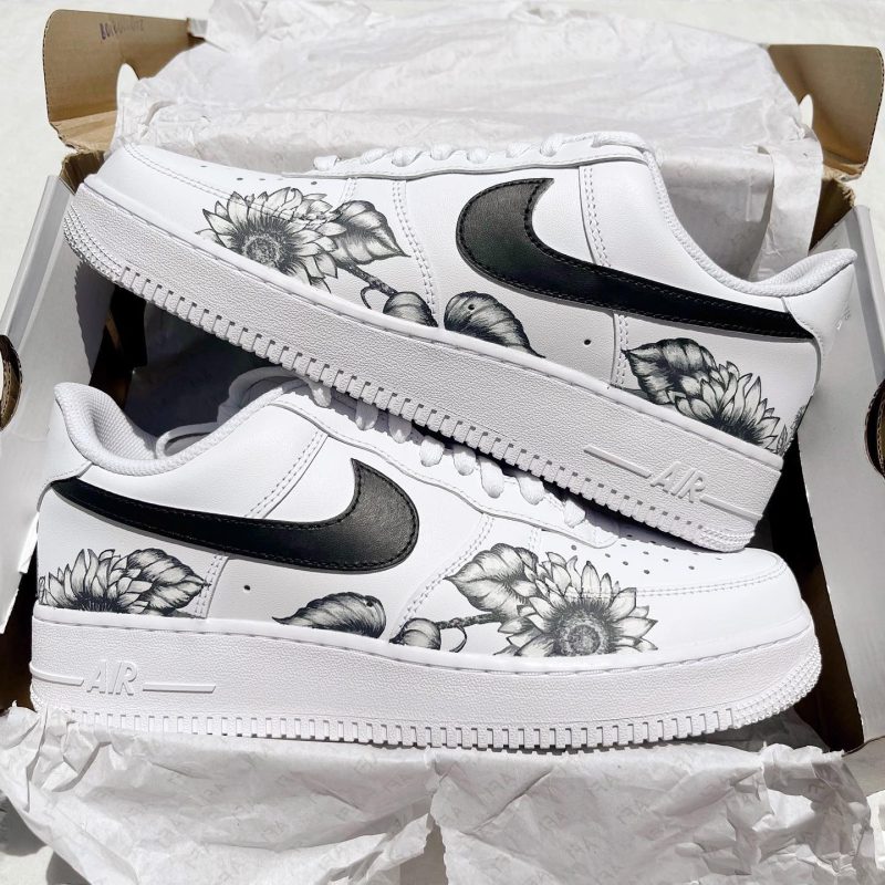 Black Sunflower Air Force 1 Custom