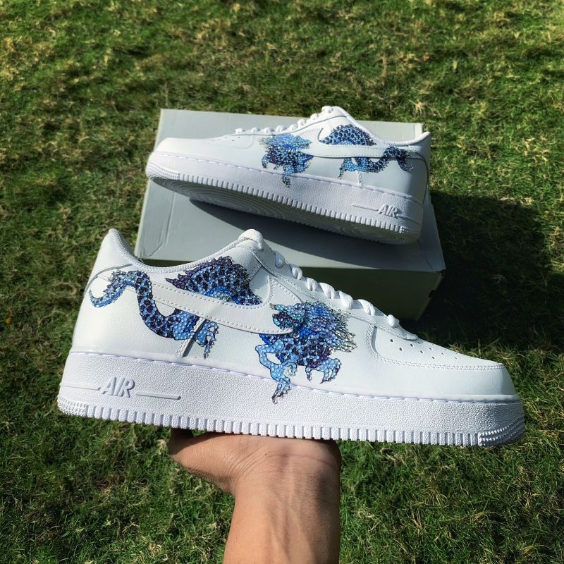 Bling Sapphire Dragon Air Force 1 Custom - Image 3