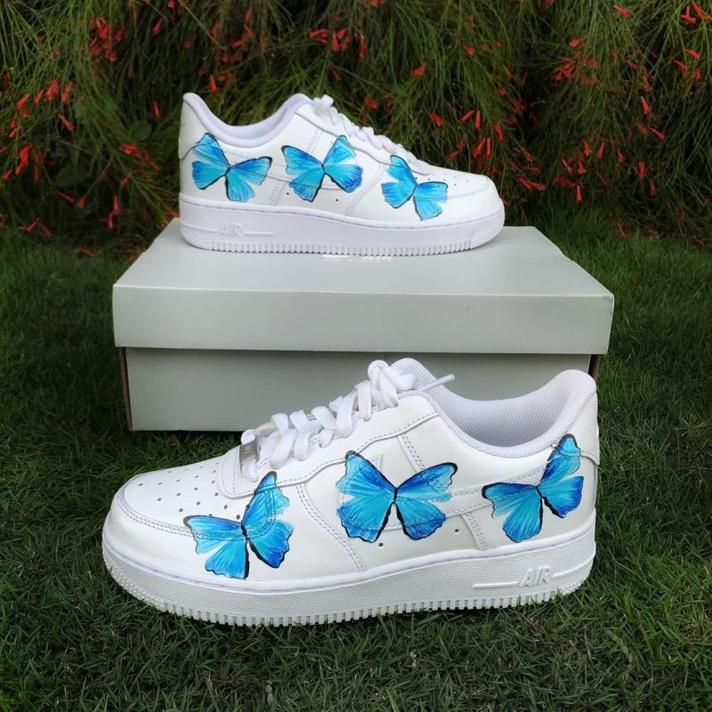 Blue Butterfly Air Force 1 Custom - Image 2