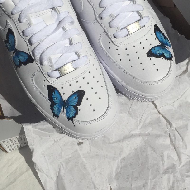 Blue Butterfly Air Force 1 Custom - Image 2