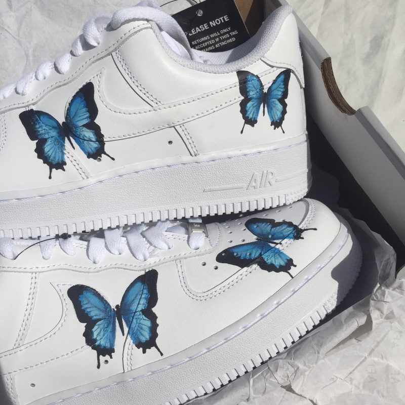 Blue Butterfly Air Force 1 Custom - Image 3