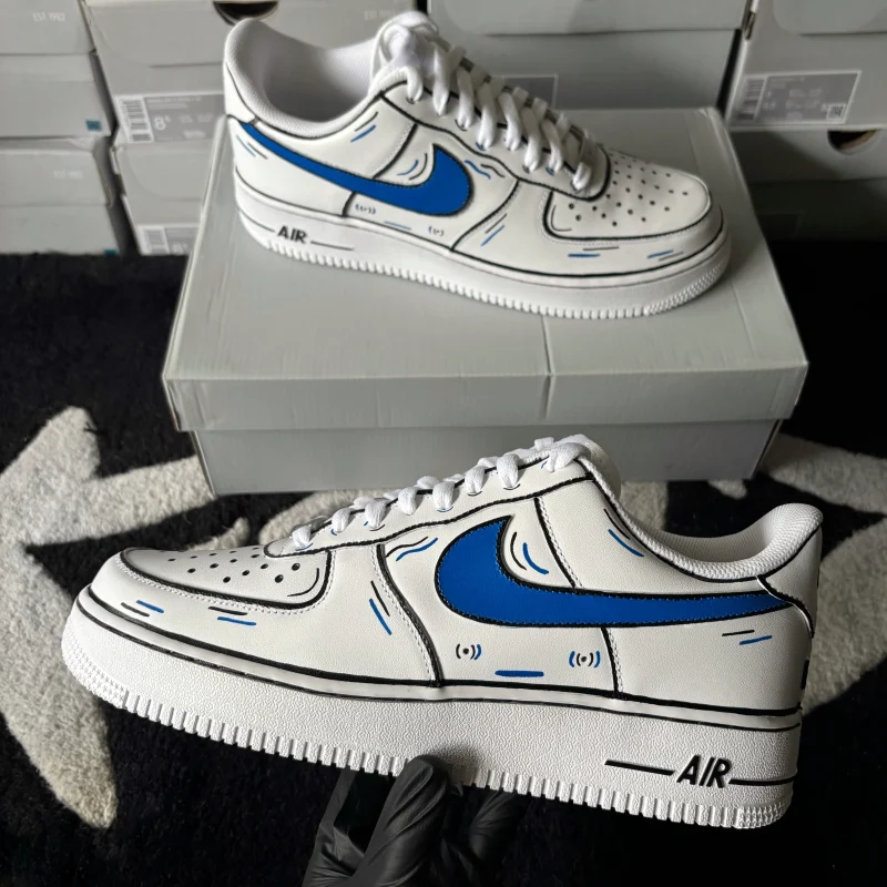 Blue Comic Air Force 1 Custom