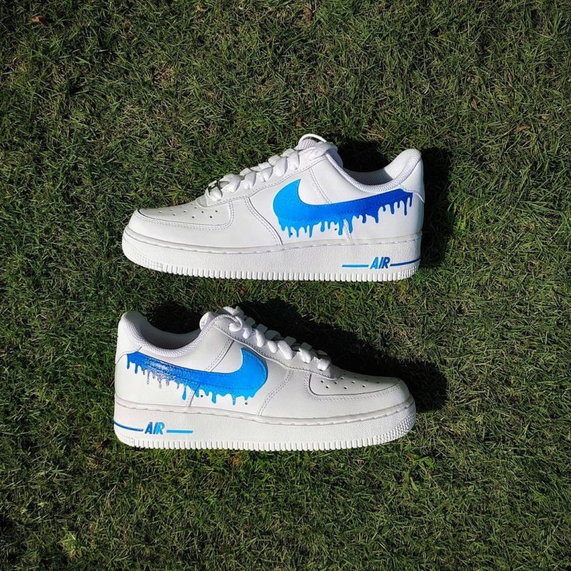 Blue Drip Air Force 1 Custom