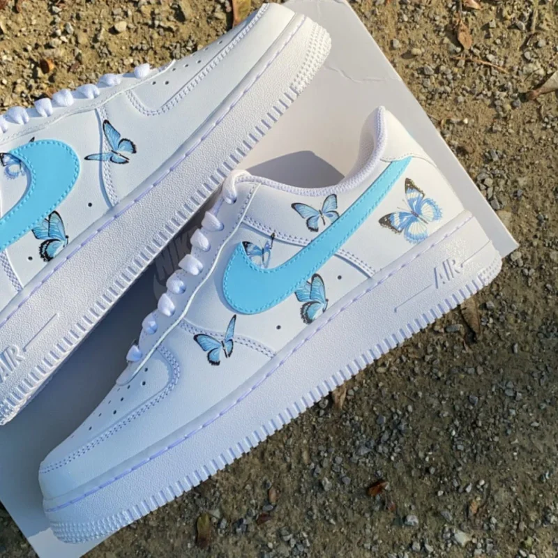 Blue Pastel Butterfly Air Force 1 Custom