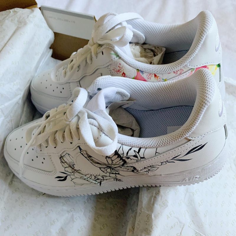 Butterfly Floral Air Force 1 Custom - Image 4