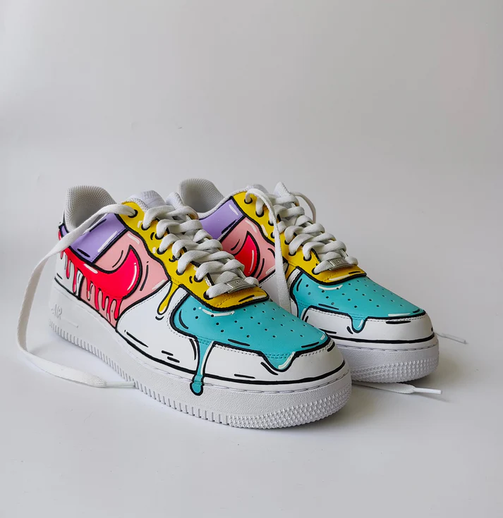 Cartoon 2D Drip Air Force 1 Custom