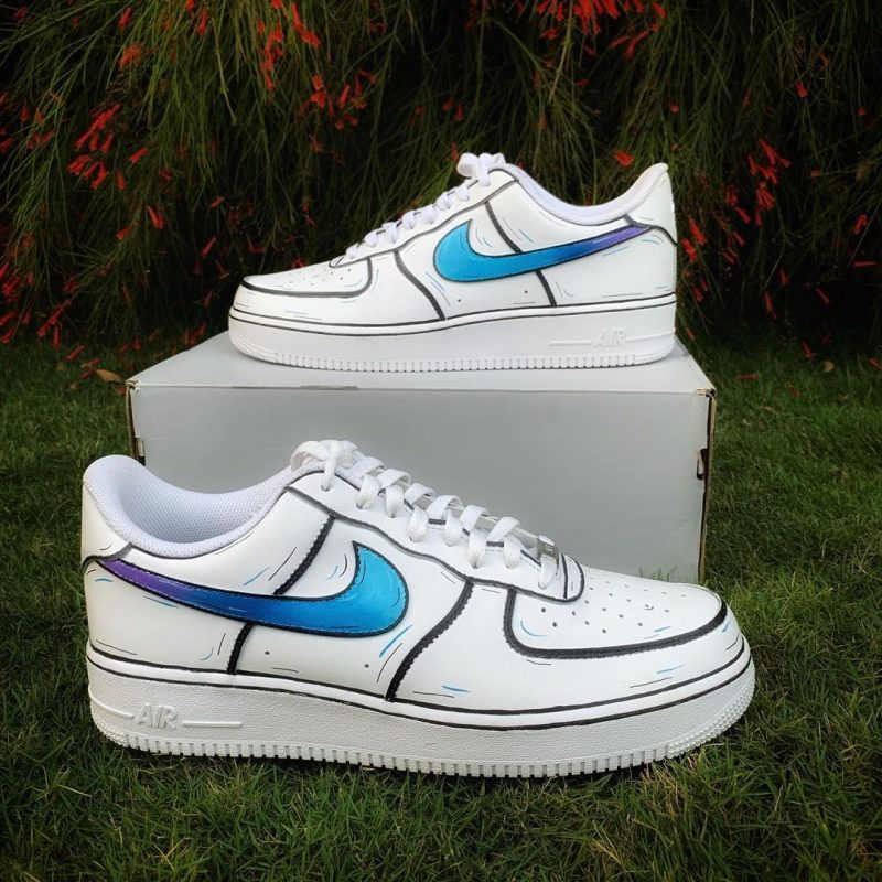 Cartoon 2D Gradient Air Force 1 Custom - Image 2