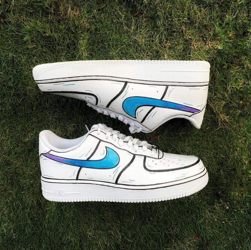 Cartoon 2D Gradient Air Force 1 Custom - Image 3