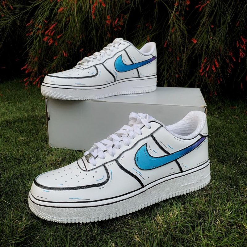 Cartoon 2D Gradient Air Force 1 Custom