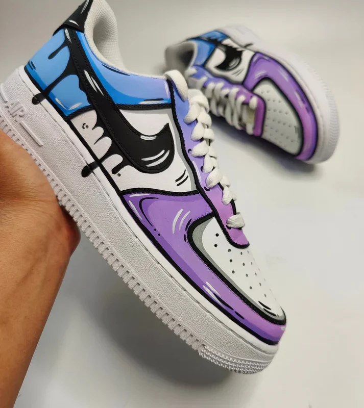 Cartoon 2D Gradients Drip Air Force 1 Custom