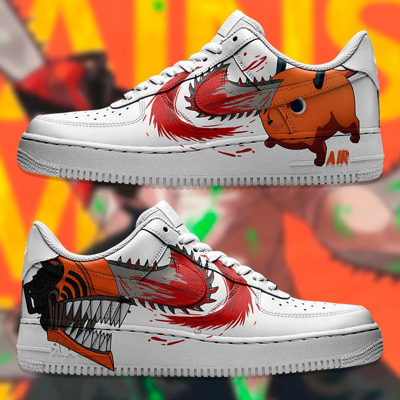 Chainsaw Man - Denji & Pochita Air Force 1 Custom