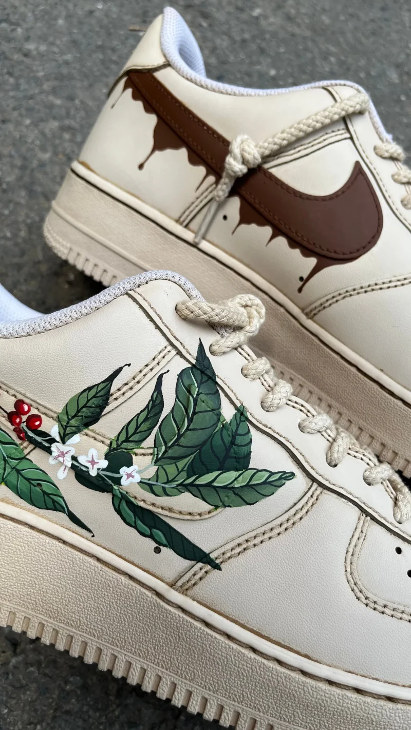 Coffee Dye Air Force 1 Custom - Image 2