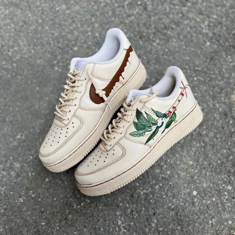 Coffee Dye Air Force 1 Custom - Image 3