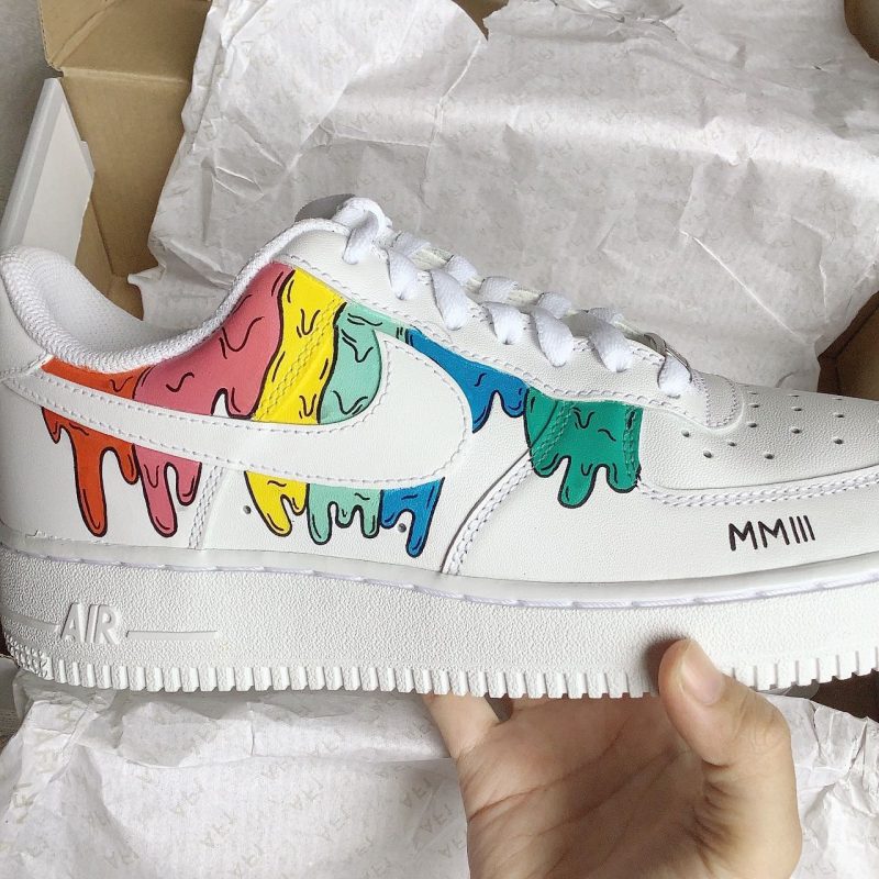 Colorful Drip Air Force 1 Custom - Image 2