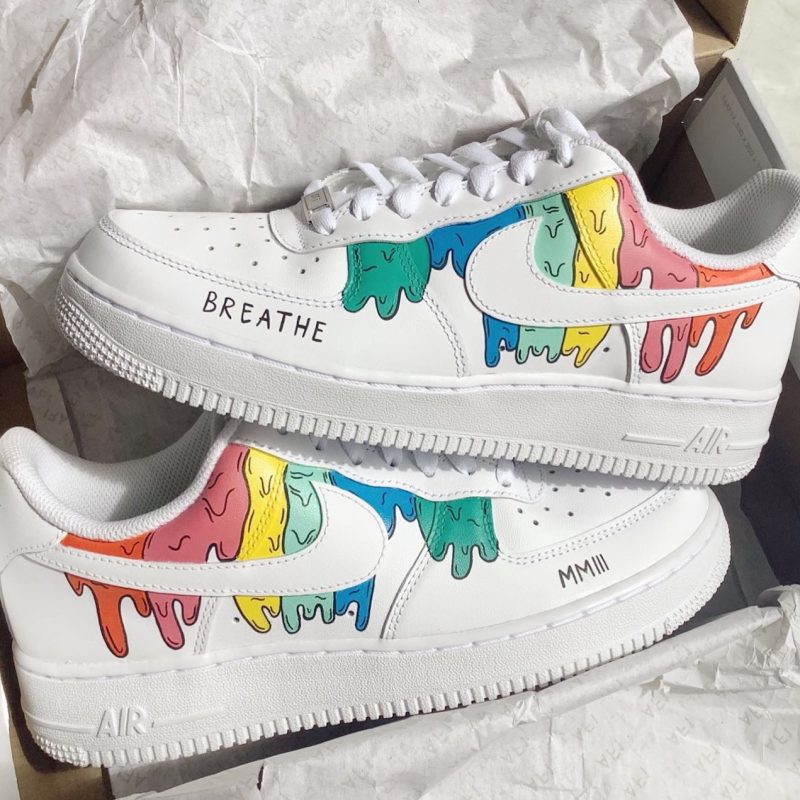 Colorful Drip Air Force 1 Custom