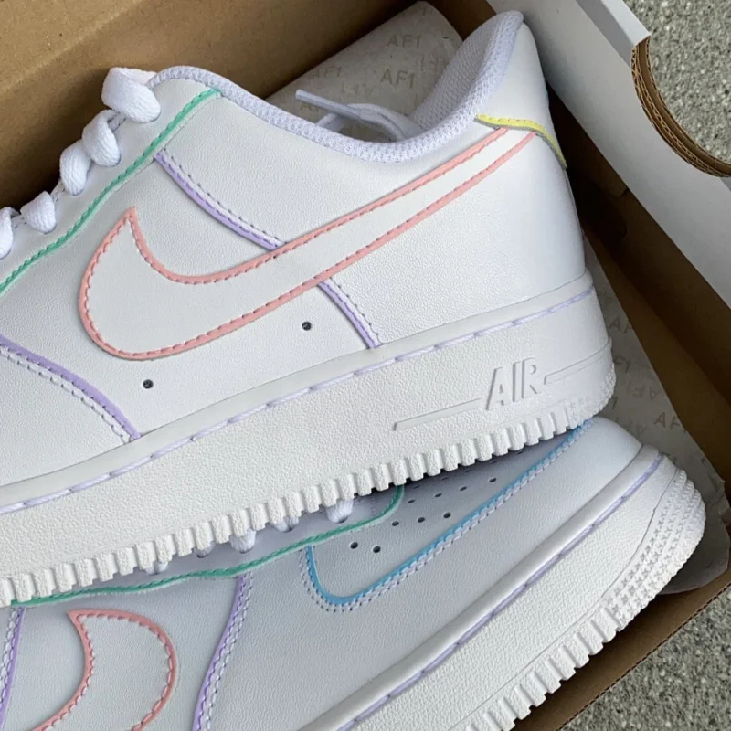 Coloured Sketch Air Force 1 Custom - Image 3