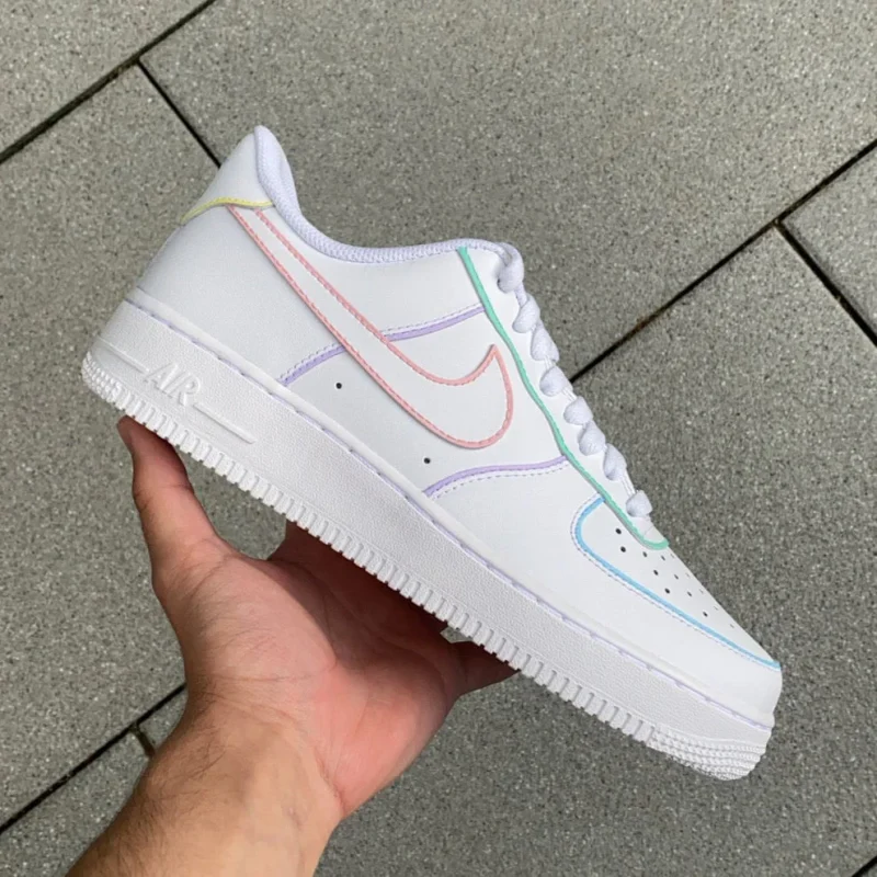 Coloured Sketch Air Force 1 Custom - Image 4