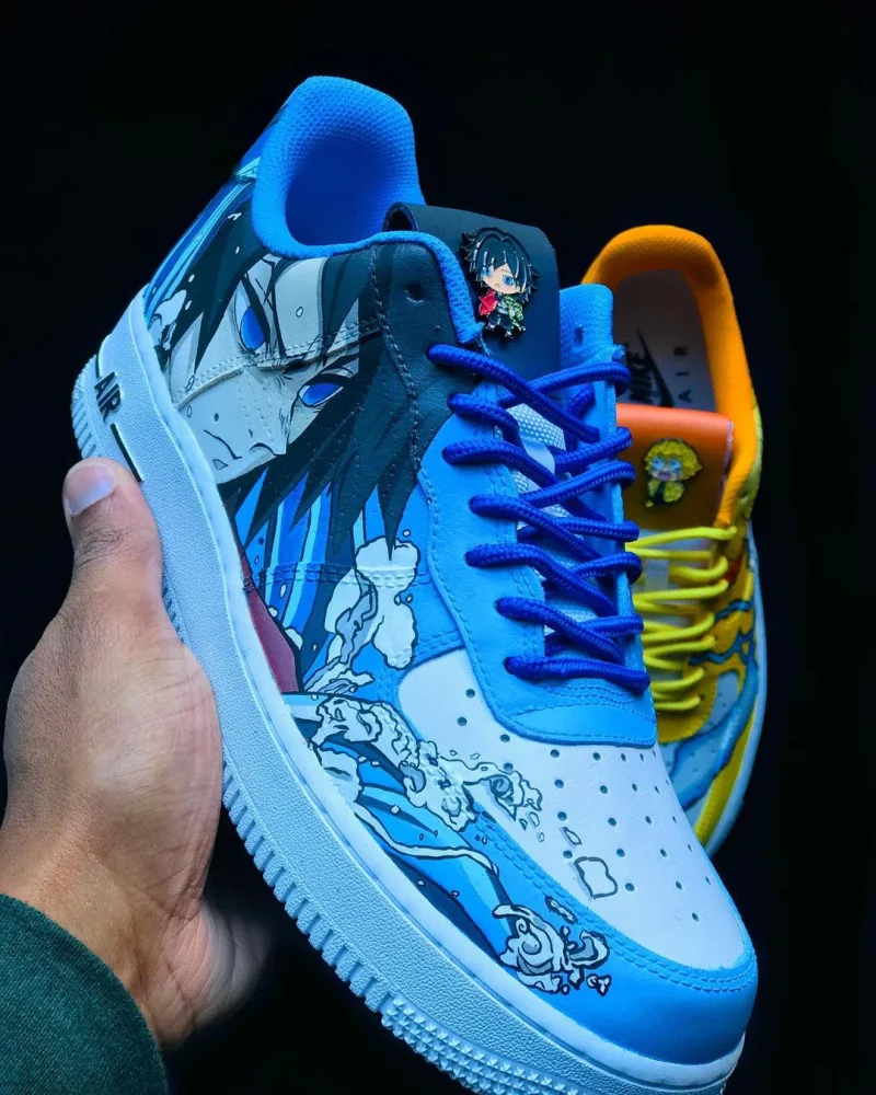Demon Slayer - Giyu x Zenitsu Air Force 1 Custom - Image 2