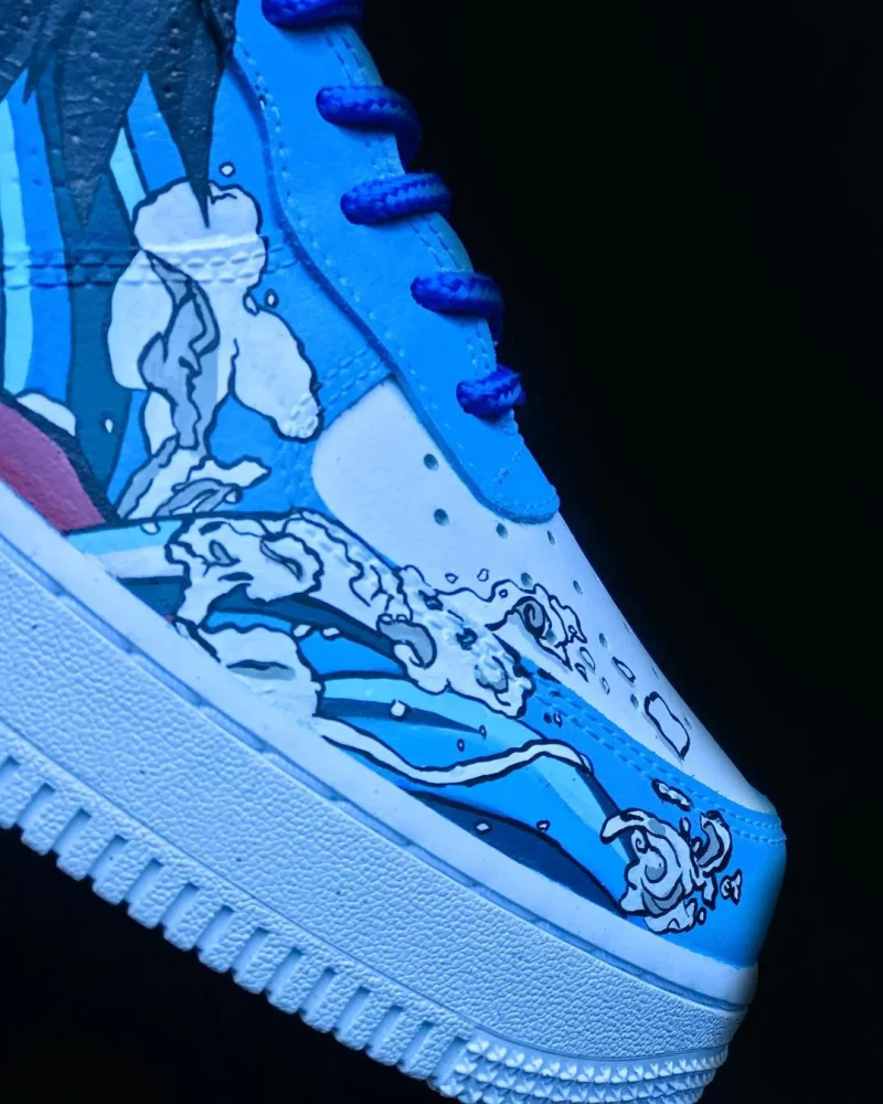Demon Slayer - Giyu x Zenitsu Air Force 1 Custom - Image 3