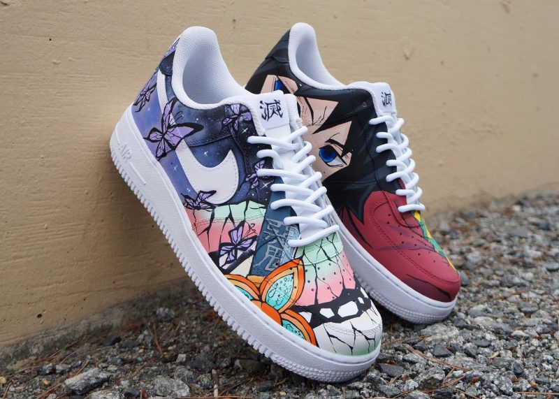 Demon Slayer - Giyuu x Shinobu Air Force 1 Custom - Image 2