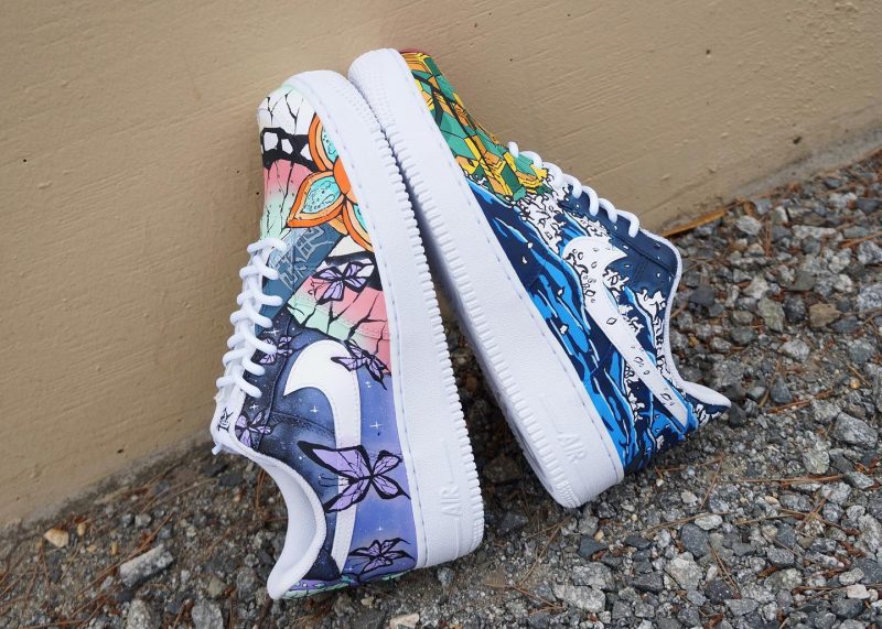 Demon Slayer - Giyuu x Shinobu Air Force 1 Custom - Image 4