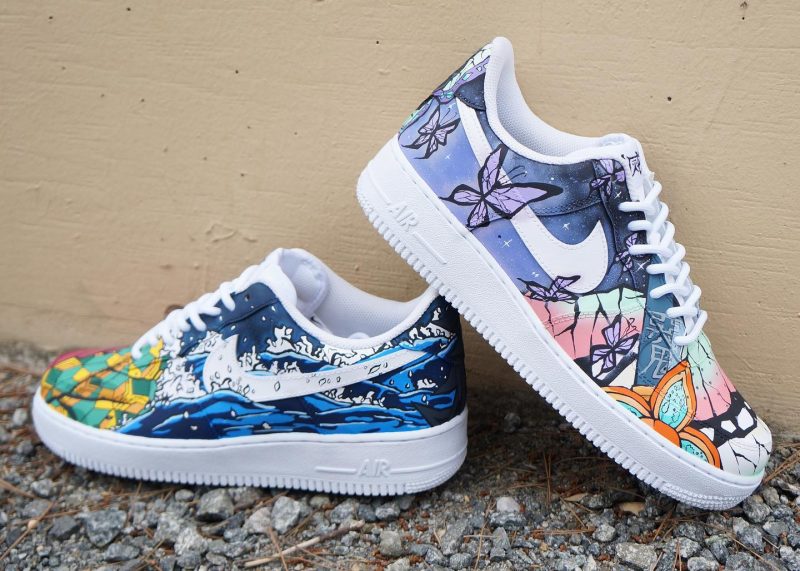 Demon Slayer - Giyuu x Shinobu Air Force 1 Custom - Image 6