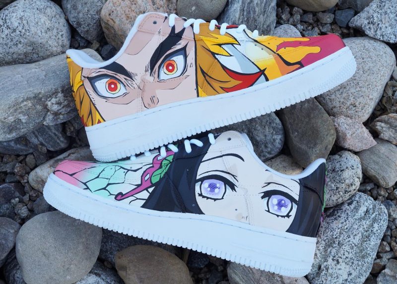 Demon Slayer - Kyojuro x Kanae Air Force 1 Custom - Image 2