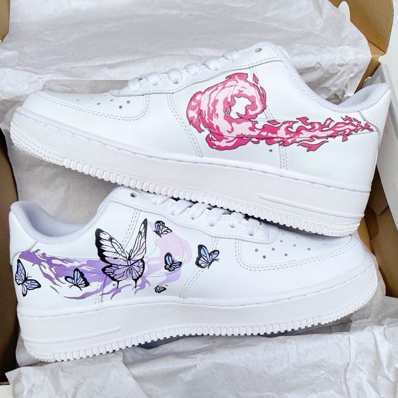 Demon Slayer - Nezuko x Shinobu Air Force 1 Custom - Image 2
