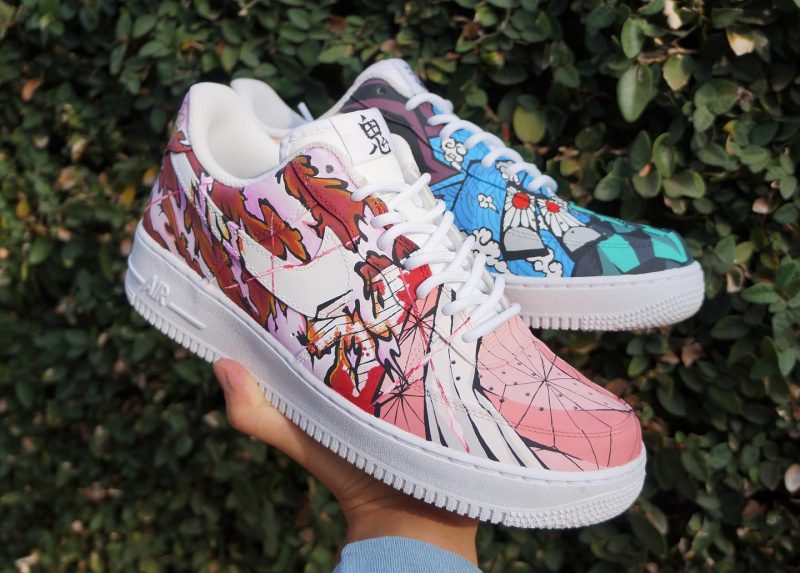 Demon Slayer - Nezuko x Tanjiro Air Force 1 Custom - Image 2